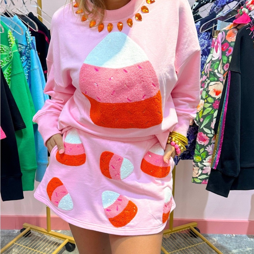 Pink Candy Corn Skort